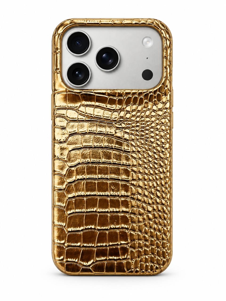 Shine Leather Snake Phone Case
