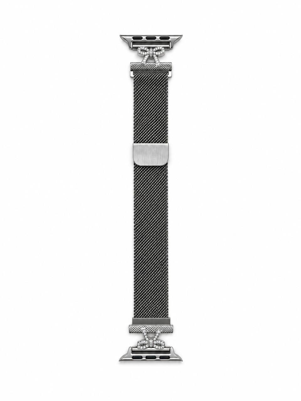 Metal Band With Ribbon Apple Watch Band
