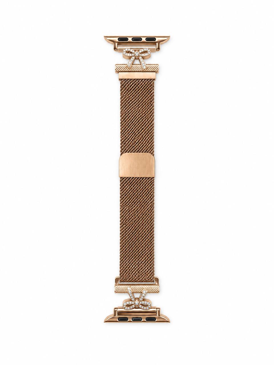 Metal Band With Ribbon Apple Watch Band