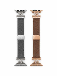 Metal Band With Ribbon Apple Watch Band