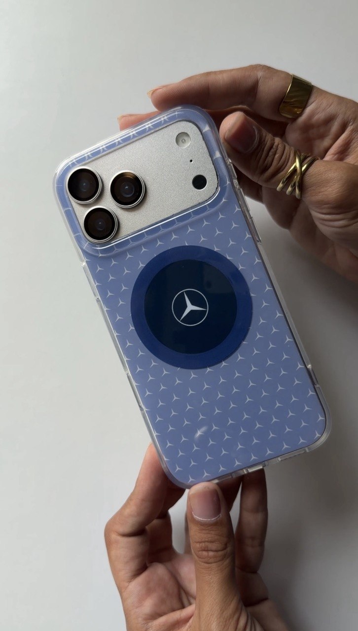 Acrylic Mercedes Phone Case with Red Racing Stripe (AMG-Style)