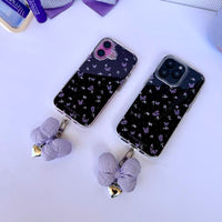 Black Butterfly Flowers Phone Case
