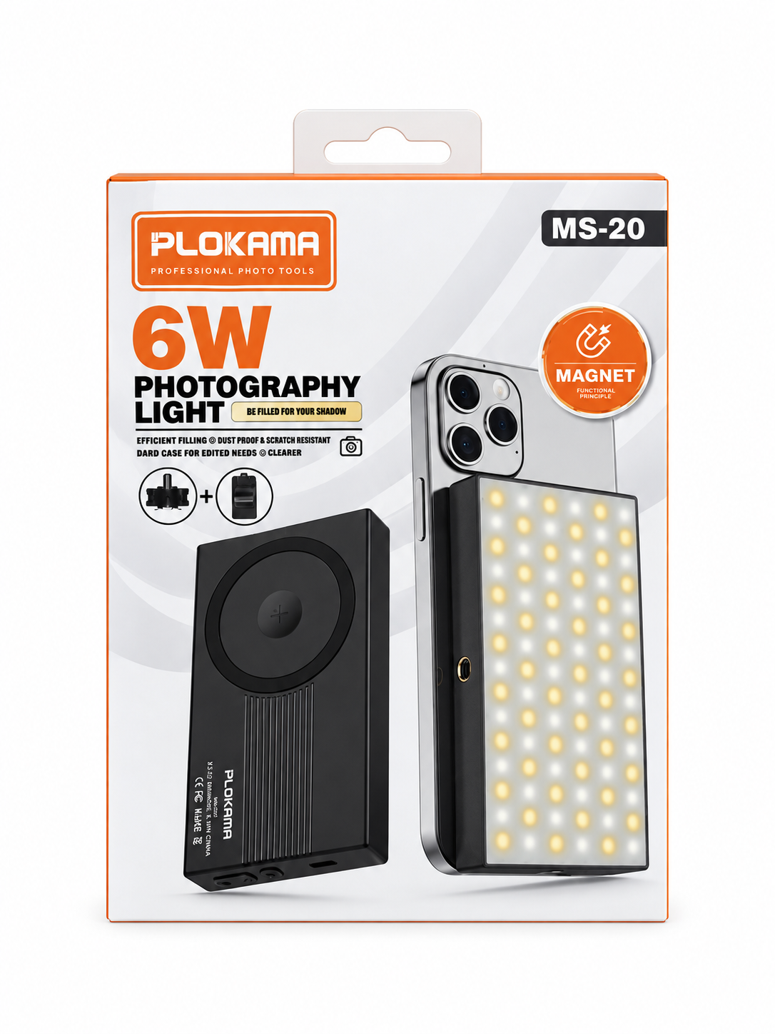 PLOKAMA MS-20 6W Photography Light
