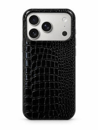 Shine Leather Snake Phone Case