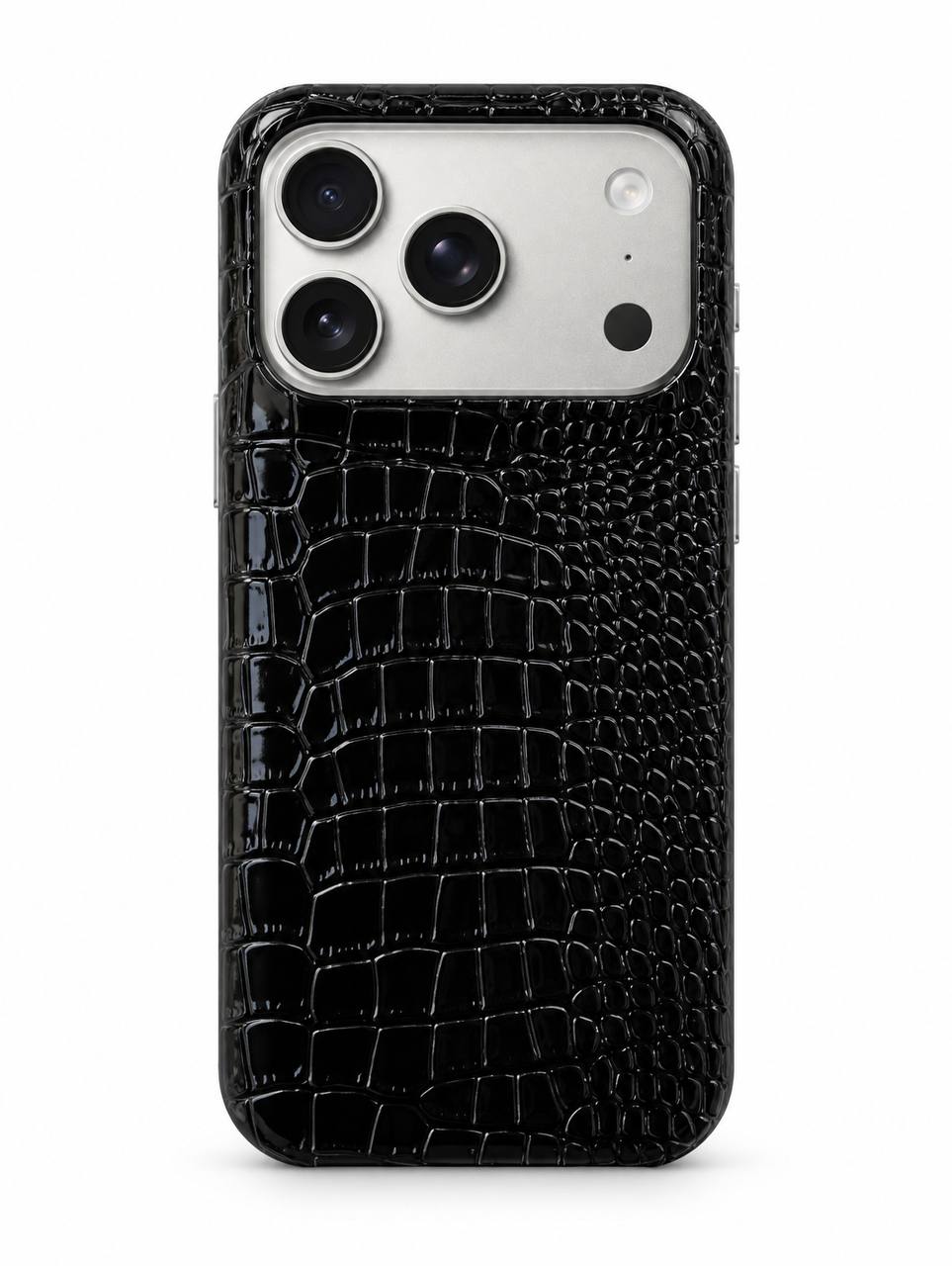 Shine Leather Snake Phone Case