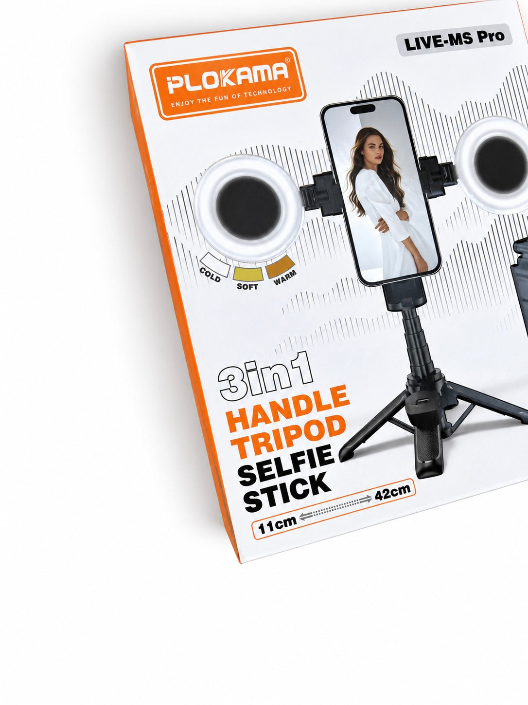 PLOKAMA LIVE-MS Pro 3-in-1 Selfie Stick