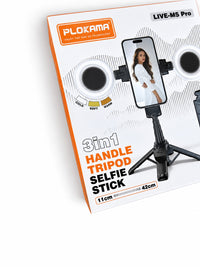 PLOKAMA LIVE-MS Pro 3-in-1 Selfie Stick