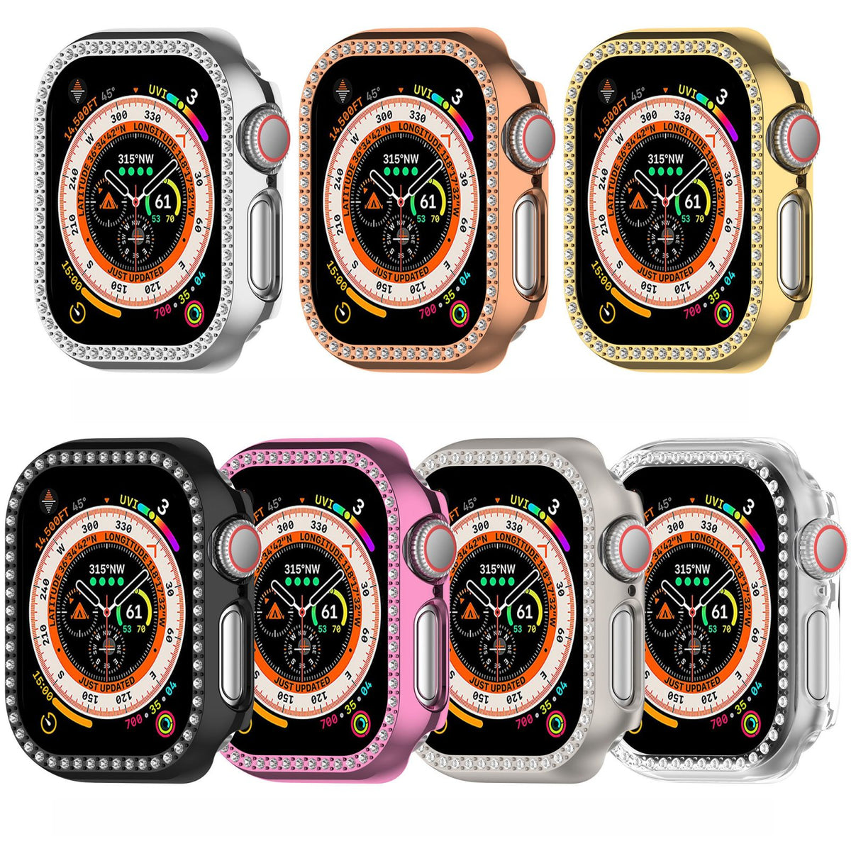Apple Watch Cover Strass - Single-Row Diamond Plated