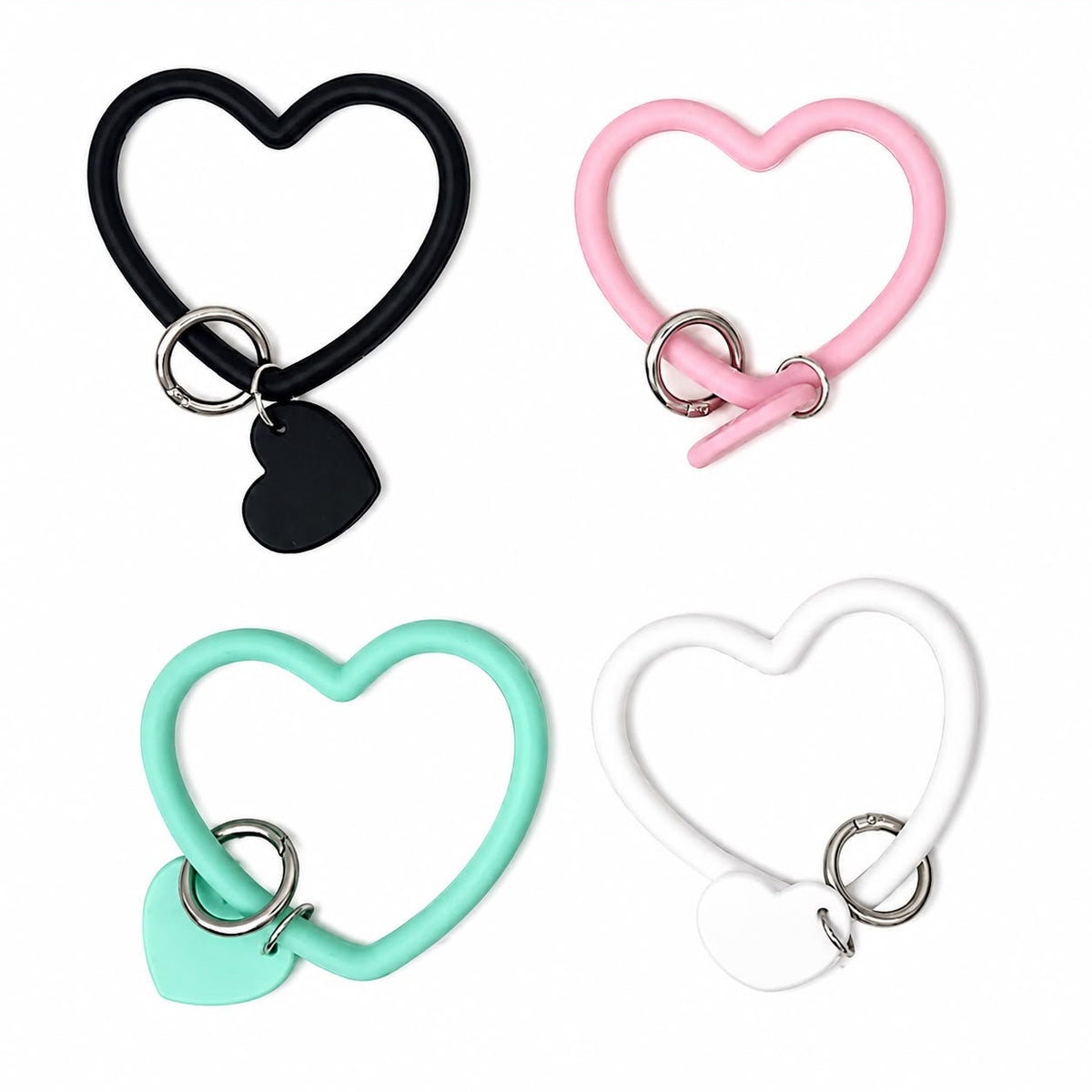 Silicone heart small chain