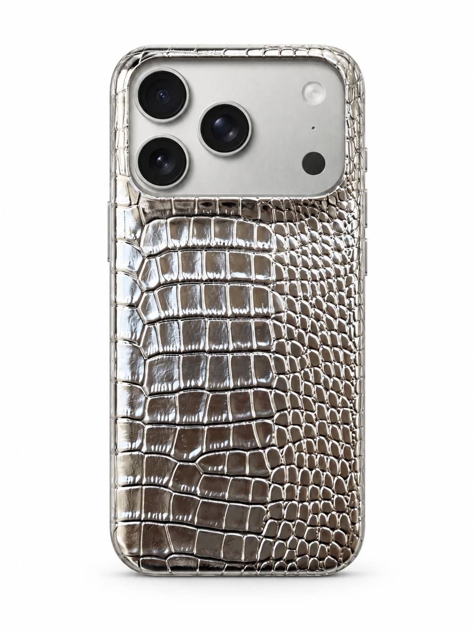 Shine Leather Snake Phone Case