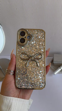 Glittery With 3d Bow Phone Case