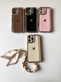 Leather Metal Edge Phone Case