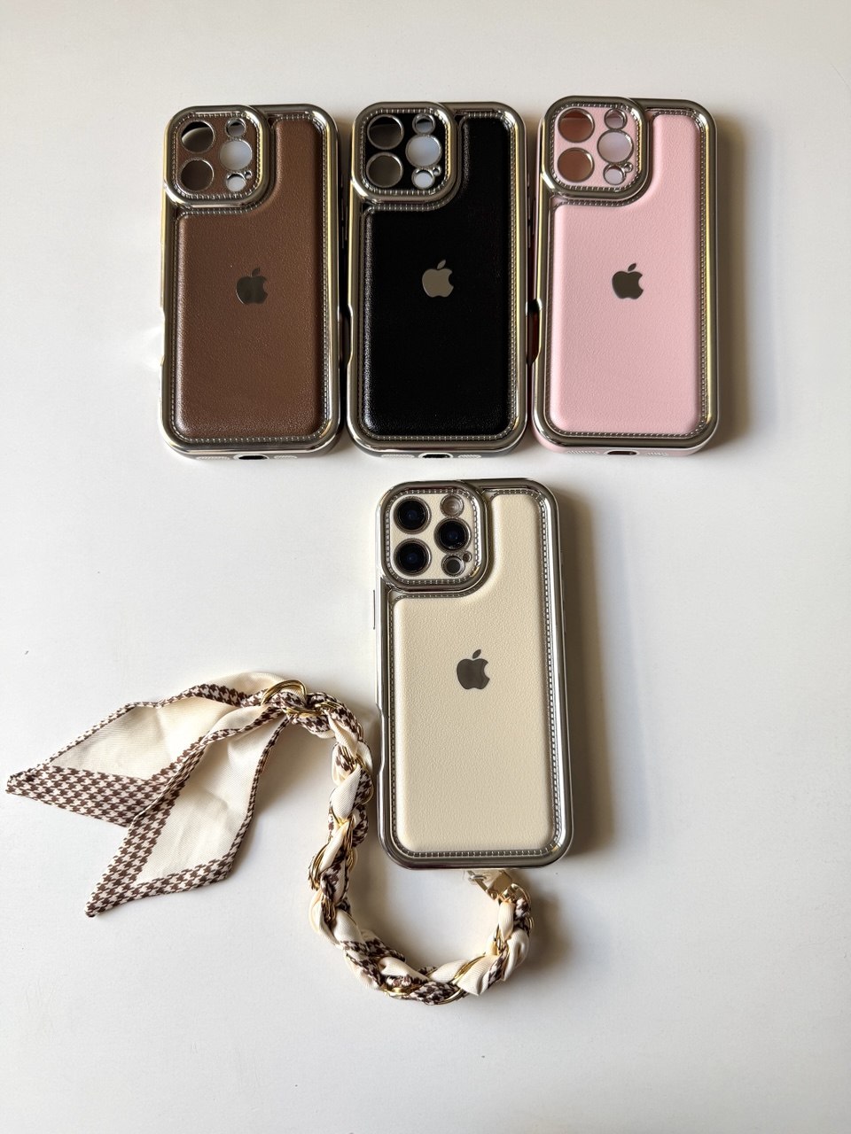 Leather Metal Edge Phone Case