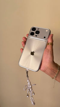 Metallic with Apple logo Phone Case
