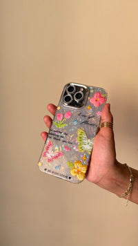 Pearlescent Case with 3D Butterflies & Florals