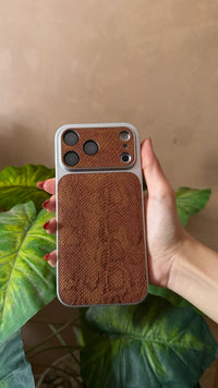 Snake with Silver Frame Phone Case