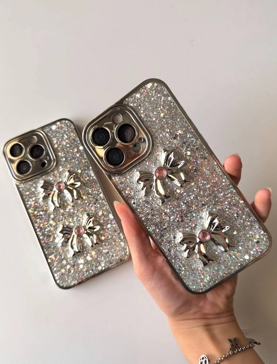 Glittery Double Ribbon Phone Case