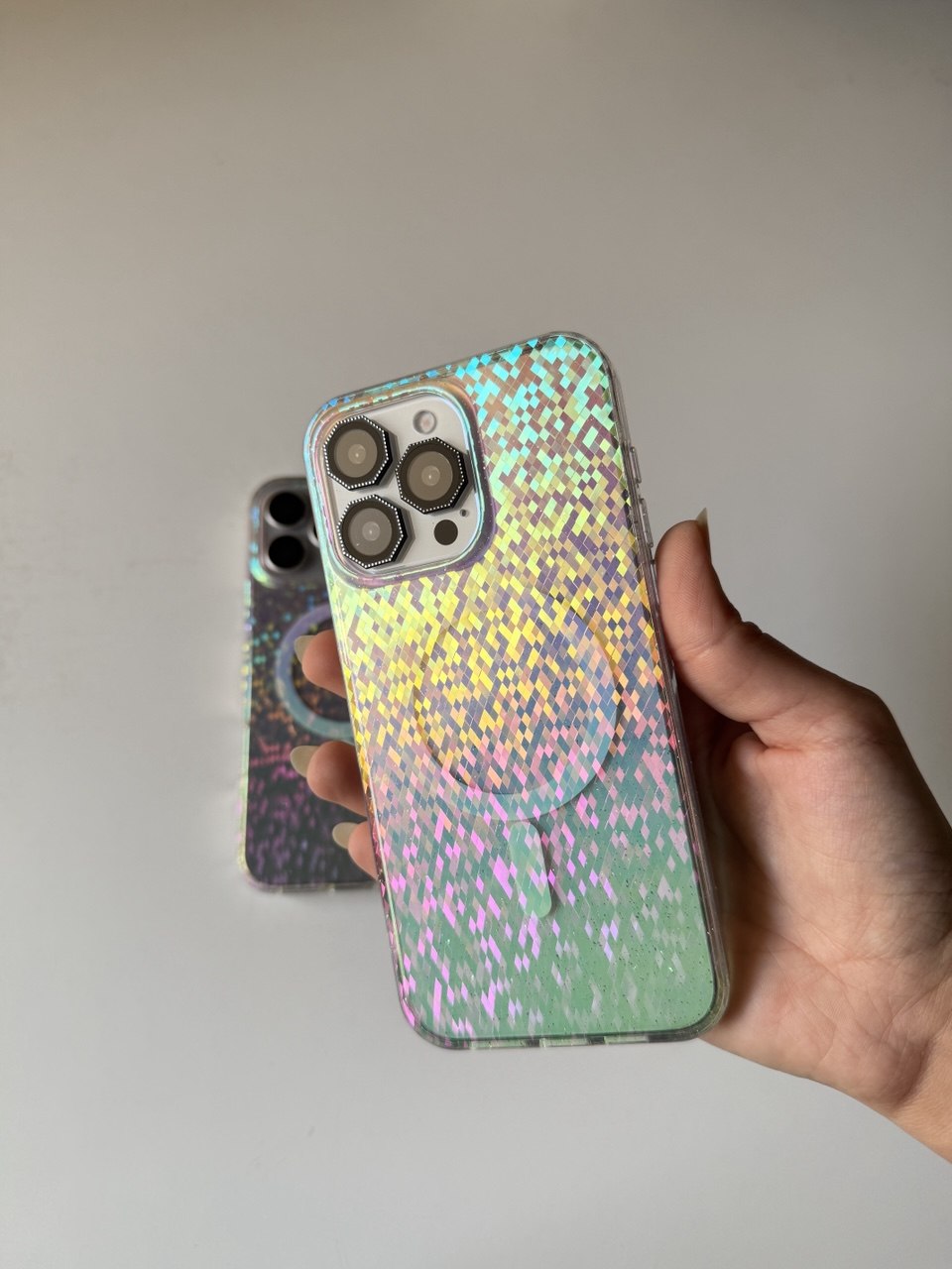 Hologram Grid Pattern Case