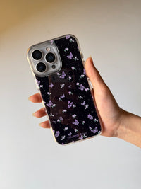 Black Butterfly & Floral Print Case