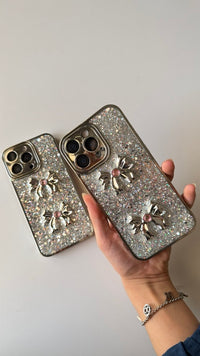 Glittery Case with 3D Bow Ribbons