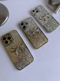 Glittery With 3d Bow Phone Case