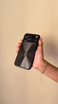 Metallic with Apple logo Phone Case
