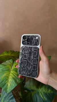 Snake with Silver Frame Phone Case