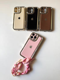 Leather Metal Edge Phone Case