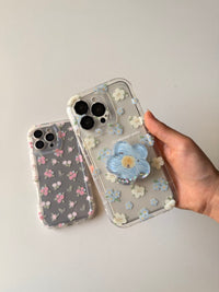 Transparent baby flowers Phone Case - Pop Socket