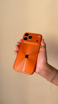 Metallic with Apple logo Phone Case