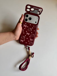 Red Wine Flip Mirror Phone Case