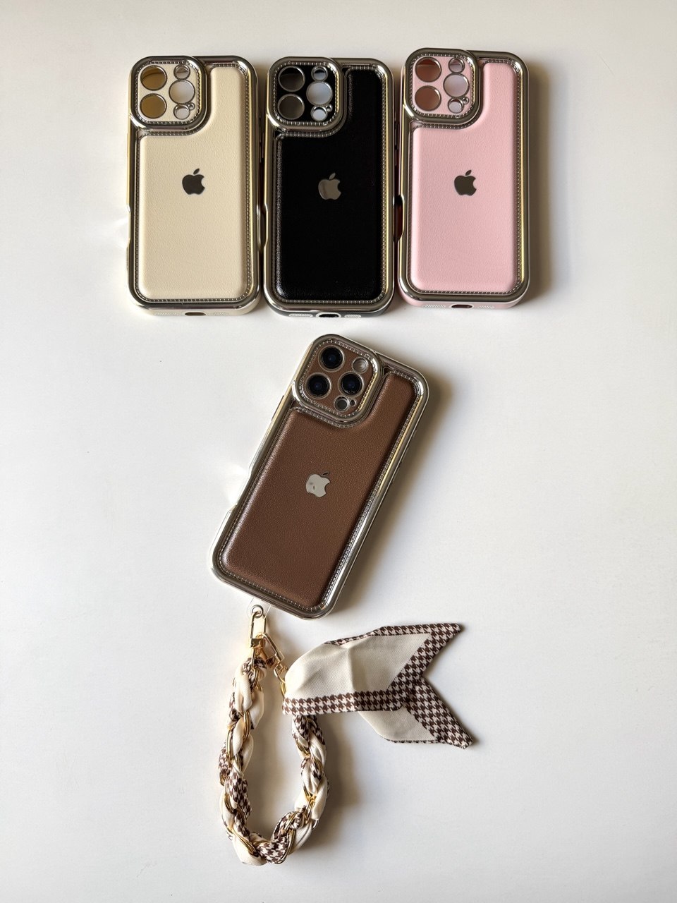 Leather Metal Edge Phone Case