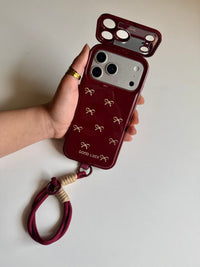 Red Wine Flip Mirror Phone Case