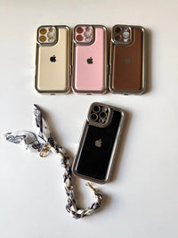 Leather Metal Edge Phone Case