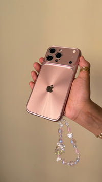 Metallic with Apple logo Phone Case