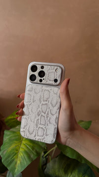 Snake with Silver Frame Phone Case